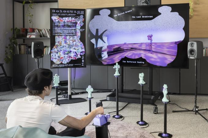 Installation by Cyanne van den Houten as part of the Onassis AiR Spring Open Days 2025 © Margarita Nikitaki